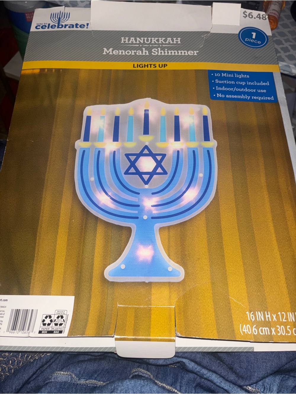 This is a menorah decor for Hanukkah